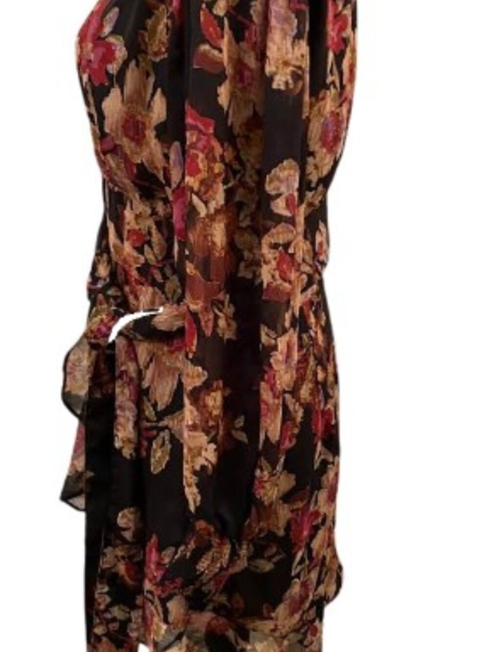 Dress Forum Floral Casual Wedding Guest Wrap Dress Size M EUC and FREE Necklace - Picture 4 of 16